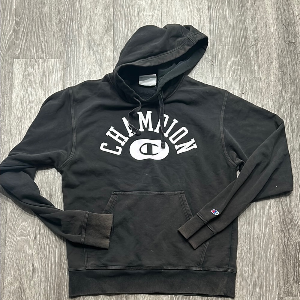Black Champion Pullover Hoodie